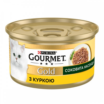 Gourmet Gold, Соковита насолода, З куркою, консерва 24×85 г