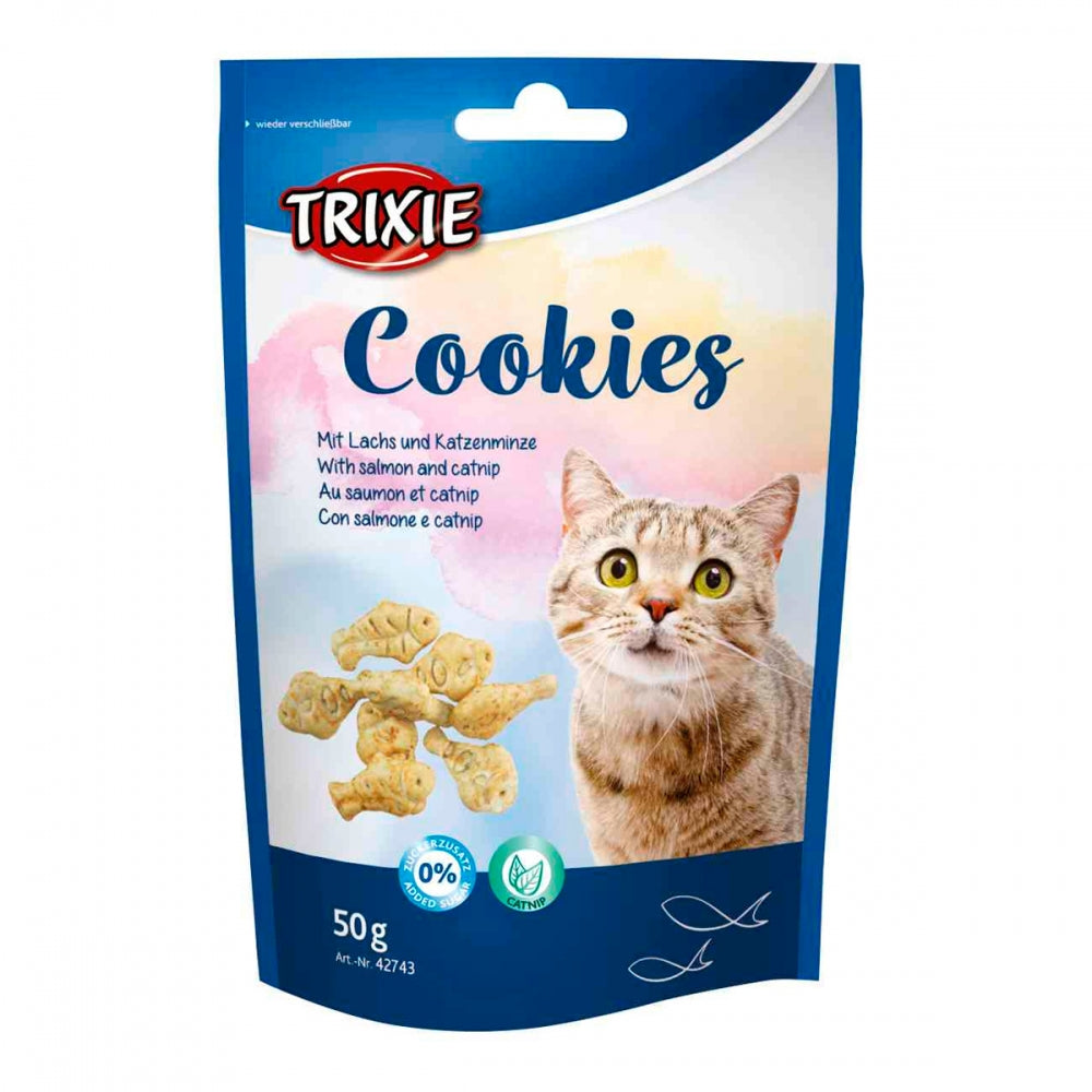Ласощі Trixie Cookies with Salmon & Catnip для котів печиво з лососем та котячою м’ятою 50 г