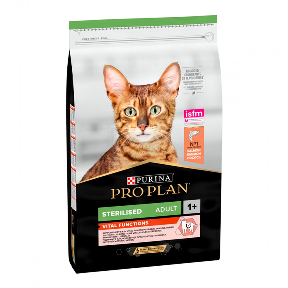 ProPlan Sterilised Vital Function, З лососем, Для стерилізованих котів, сухий корм 10 кг