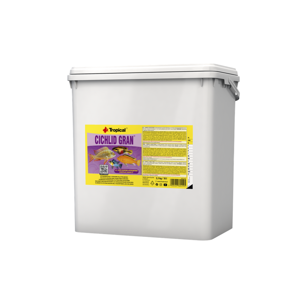 Корм Cichlid Gran для цихлид для посилення кольору гранули 10 л/ 5,5 кг