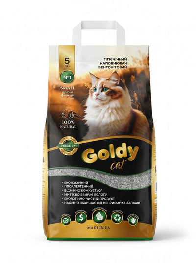 Наповнювач бентоніт GOLDY CAT PREMIUM SMALL 5 кг