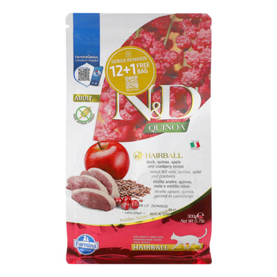 Farmina N&D Quinoa Hairball ADULT сухий корм для котів 300 г