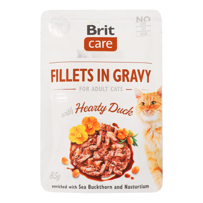 Корм Brit Care вологий для котів Бріт Кеа Кет з філе качки в соусі 85г