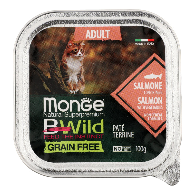 MONGE BWILD CAT AD salm/ver 100 г корм консервований для котів