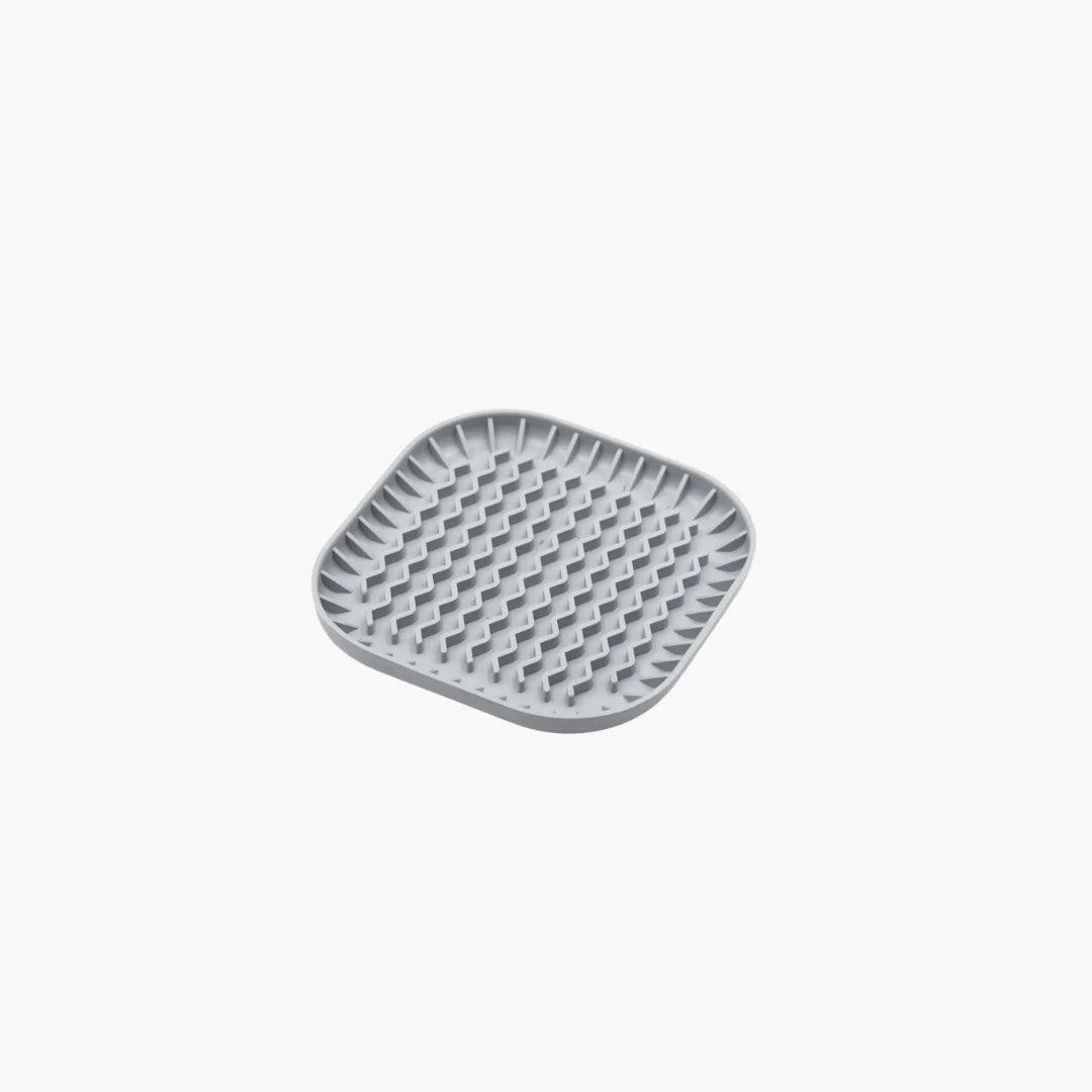 FIBOO Fiboowl килимок для злизування ласощів та їжі, розмір S, світло-сірий
