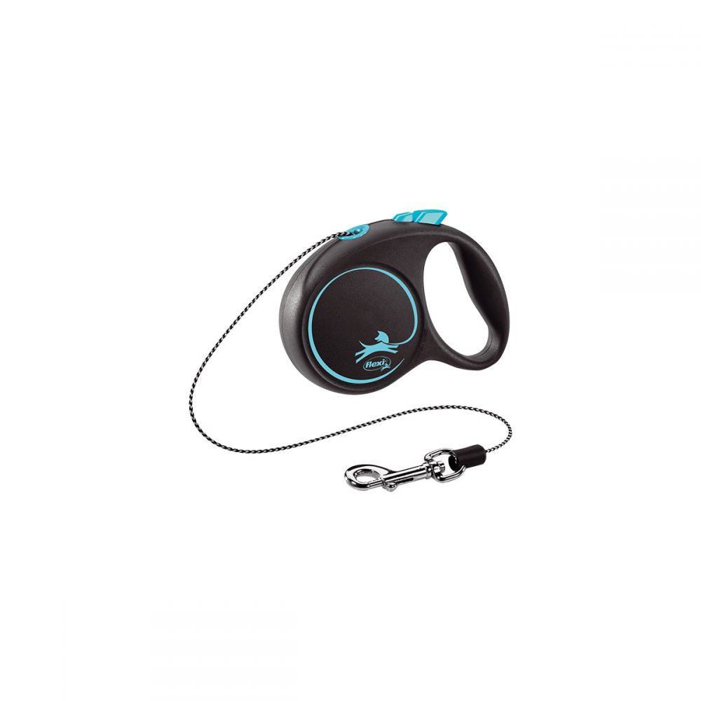 Повідець-рулетка Flexi для собак Black Design трос чорна розмір XS 3 м/8 кг