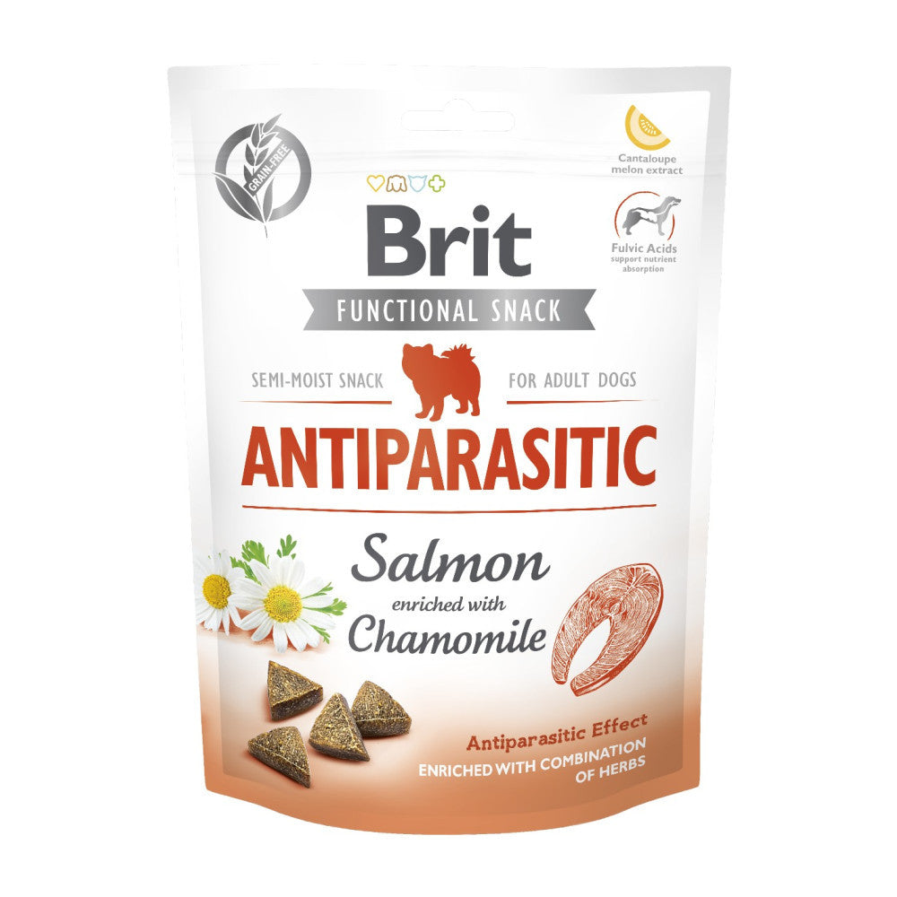 Ласощі Brit Care Functional Snack Snack Antiparasitic Salmon д/собак напіввологі антипаразитарний ефект лосось 150 г
