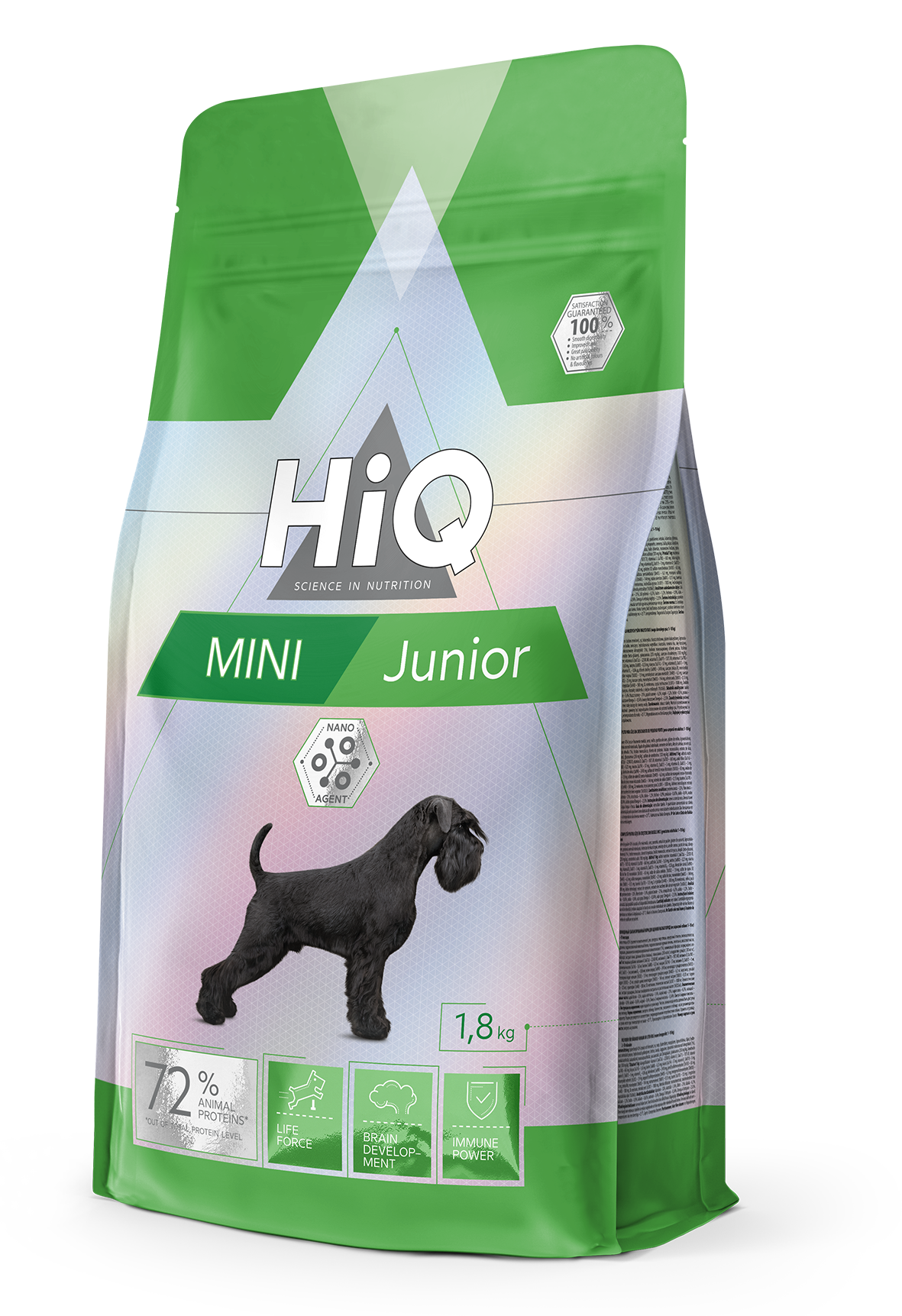 HiQ Mini Junior Сухий корм для цуценят та молодих собак малих порід, 1,8 кг