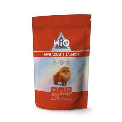 HiQ Mini Adult Salmon Сухий корм для дорослих собак малих порід з лососем, 400 г