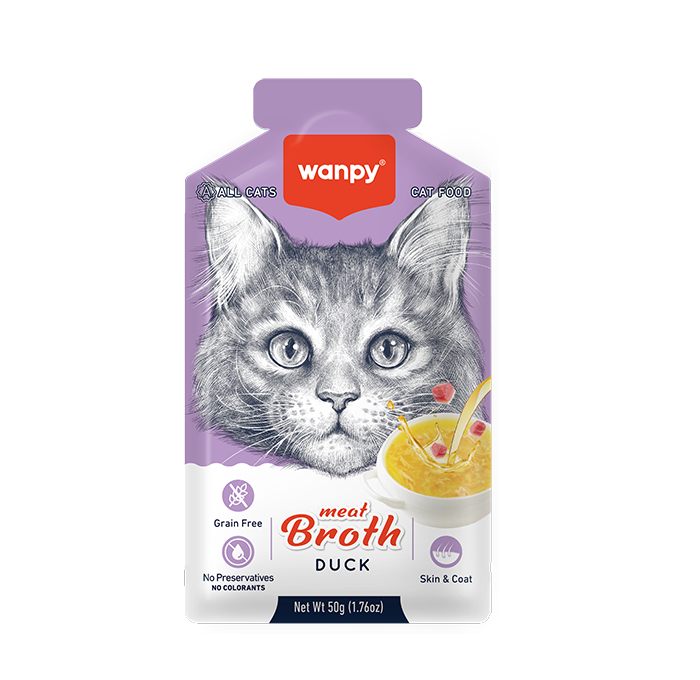 Wanpy Meat Broths суп з качкою, вологий корм для котів, 50 г