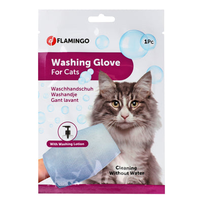 Flamingo Washing Glove Cat рукавиця-серветка для миття котів без води
