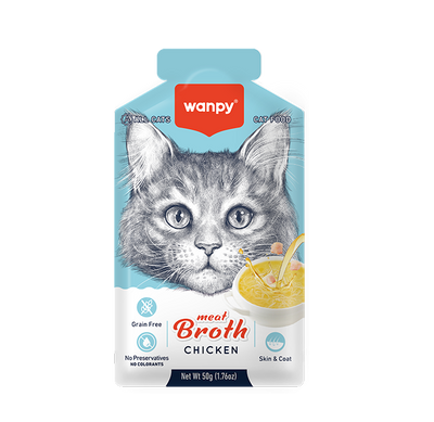 Wanpy Meat Broths суп з куркою, вологий корм для котів, 50 г