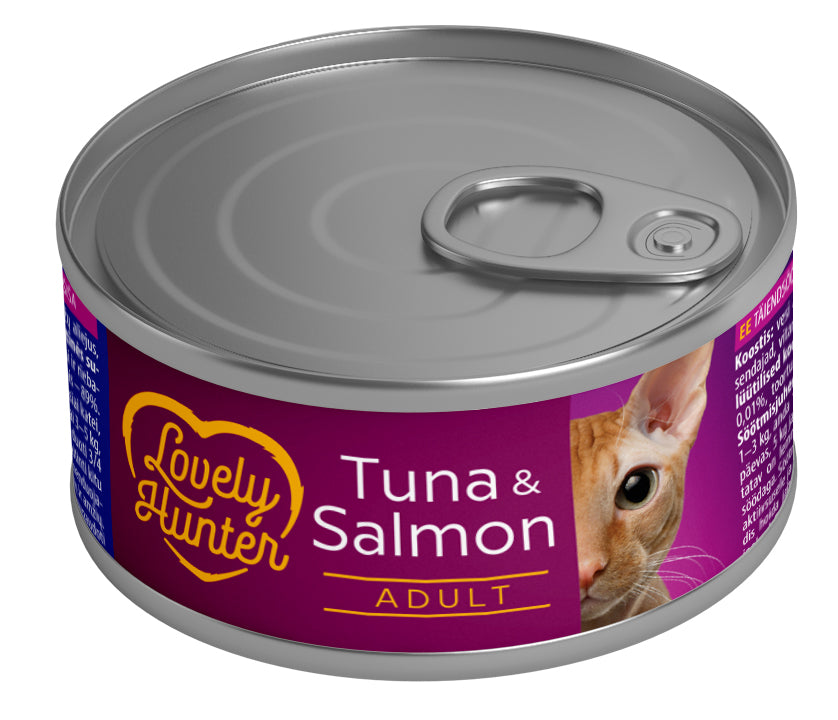 Lovely Hunter Adult cats Tuna & Salmon Вологий корм для дорослих котів з тунцем і лососем, 85 г