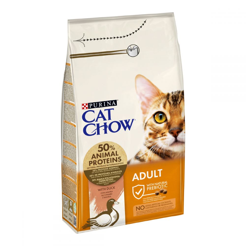 CAT CHOW, З качкою, сухий корм/кот 6×1,5 кг