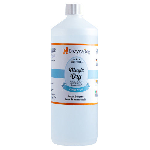 Спрей Dezynadog Magic Dry нейтралізує здатність волосся утримувати молекули води прискорює процес сушіння солодкий фр