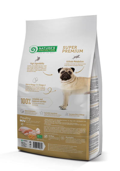 Nature's Protection Weight Control Sterilised Adult All Breeds Сухий корм для дорослих собак схильних до повноти, після