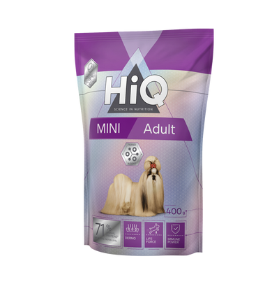 HiQ Mini Adult Сухий корм для дорослих собак малих порід, 400 г