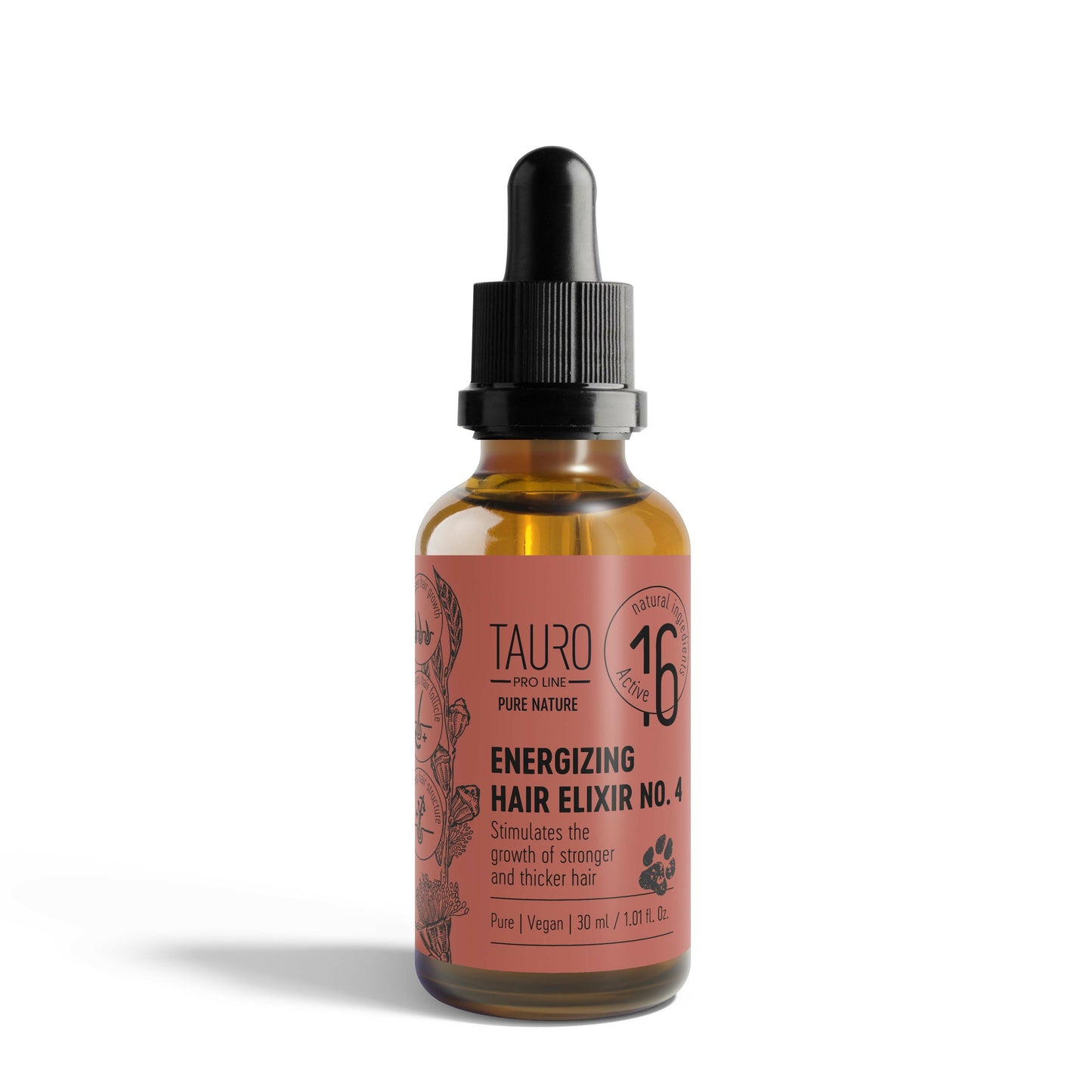 Tauro Pro Line Pure Nature Energizing Hair Elixir No.4 Еліксир для стимуляціії росту шерсті у собак і котів, 30 мл