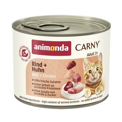 Корм вологий Carny Adult Beef Chicken для дорослих котів з яловичиною та куркою 200 г