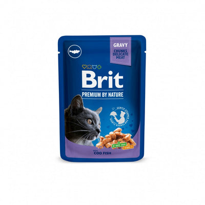 Корм вологий Brit Premium Cat Cod Fish pouch для котів з тріскою 100 г