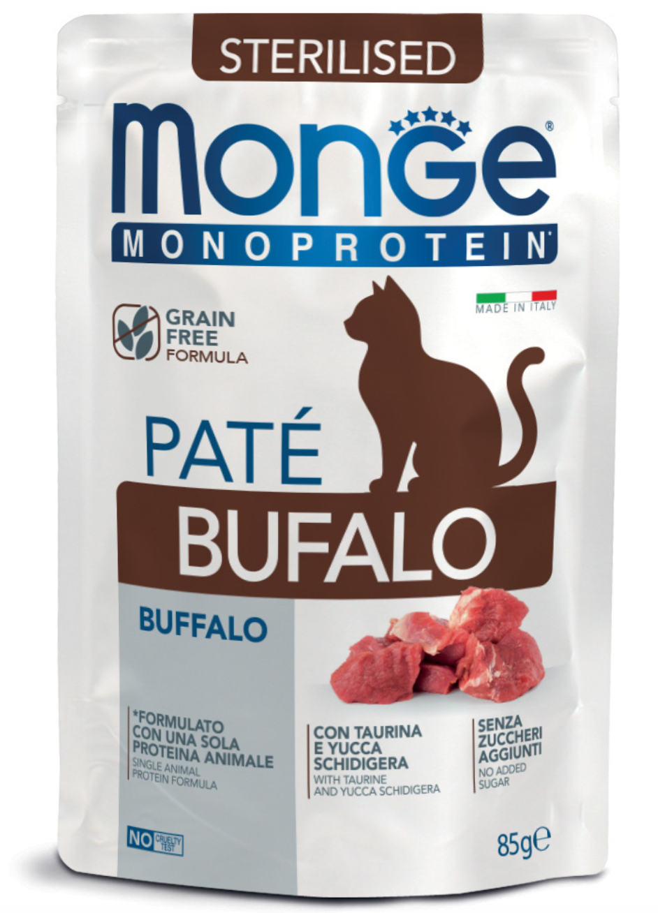 Monge Cat Wet MONOPROTEIN Sterilised 100% буйвол 85 г