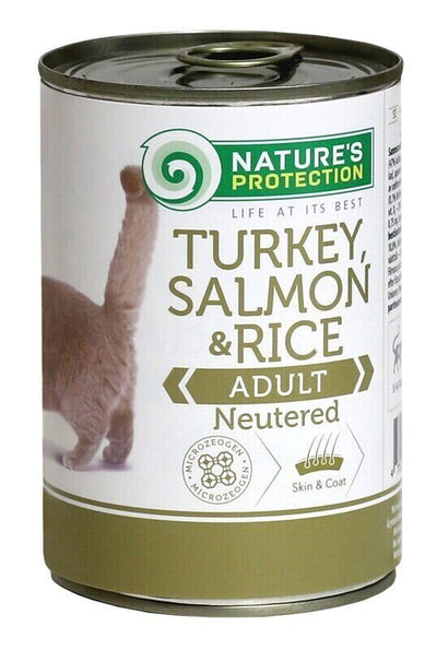 Nature's Protection Adult cats Neutered Turkey, Salmon & Rice Вологий корм для стерилізованих котів з індичкою, лососем 
