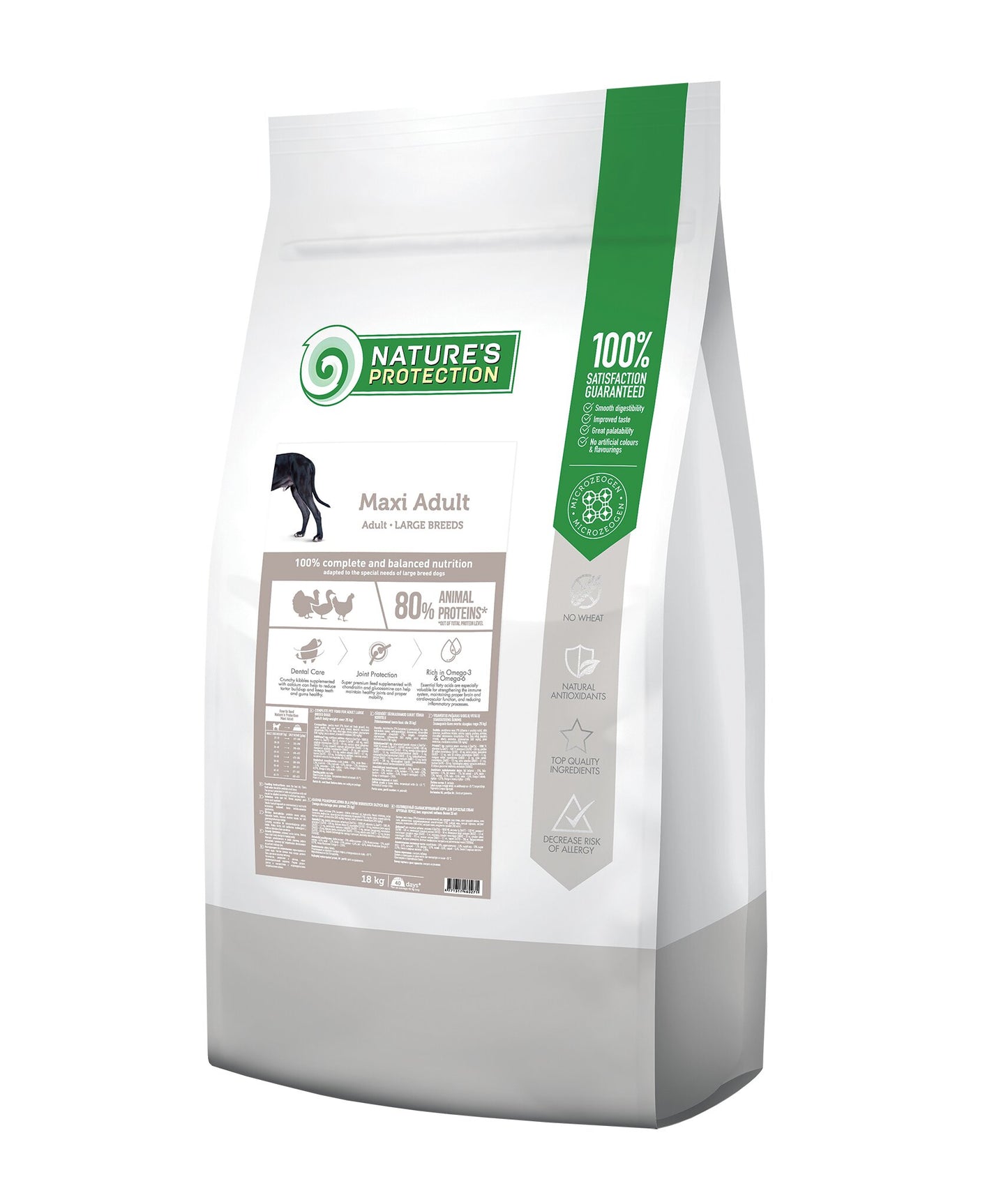 Nature's Protection Maxi Adult Large Breeds Сухий корм для дорослих собак великих порід з м'ясом птиці, 18 кг