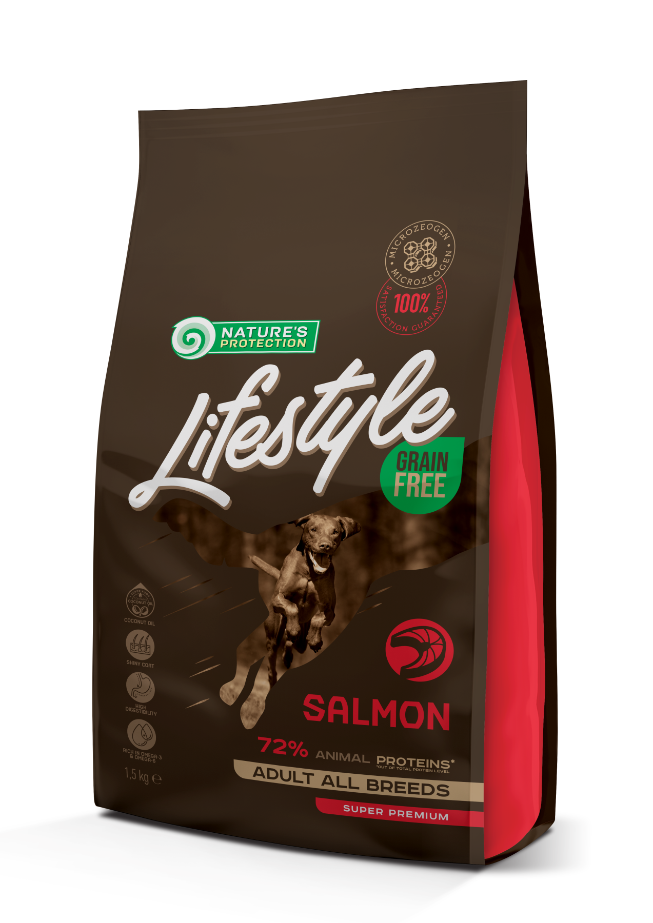 Nature's Protection Lifestyle Grain Free Salmon Adult All Breeds Сухий беззерновий корм для собак усіх порід з лососем, 