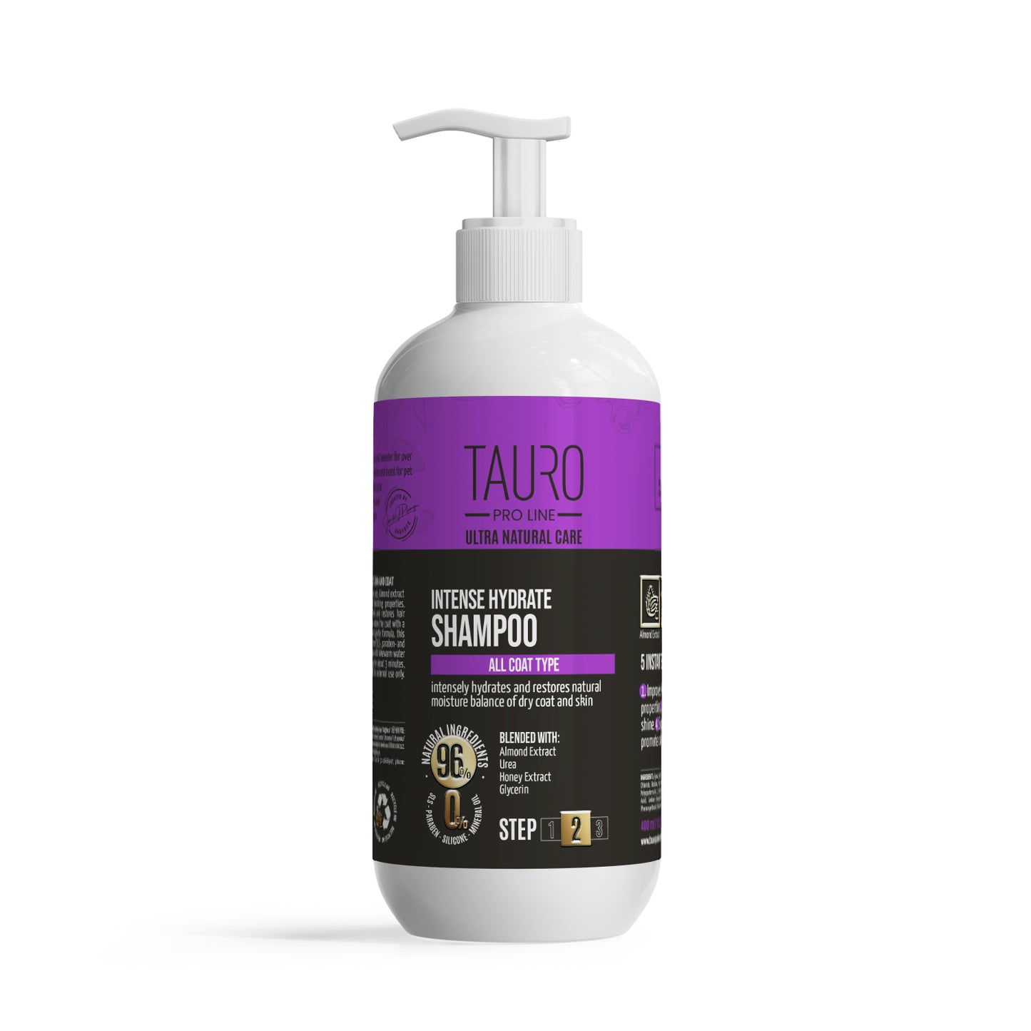 Tauro Pro Line Ultra Natural Care Intense Hydrate Shampoo Інтенсивно зволожувальний шампунь для шерсті та шкіри собак і 
