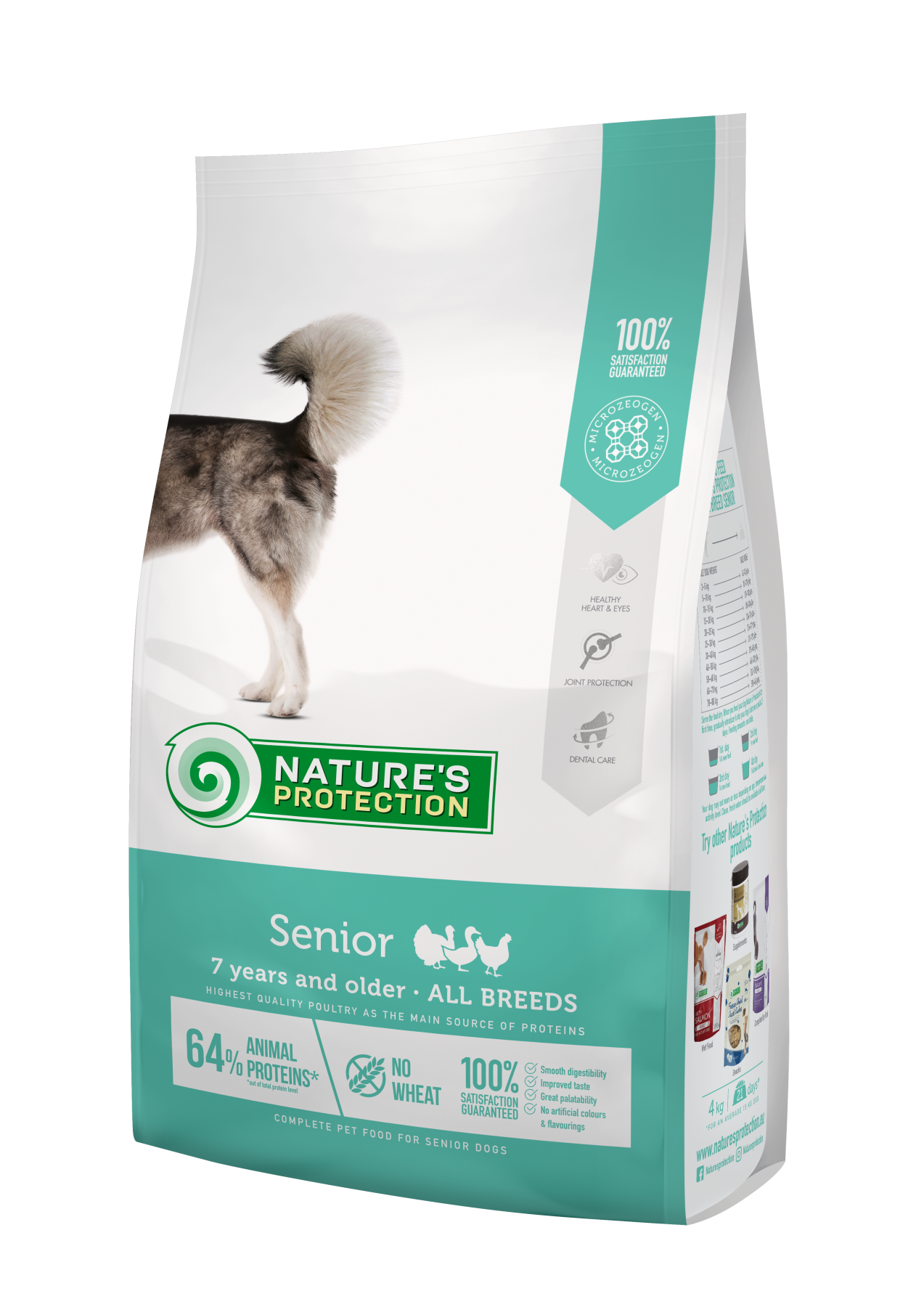 Nature's Protection Senior All Breed Сухий корм для літніх собак від 7 років усіх порід з м'ясом птиці, 4 кг
