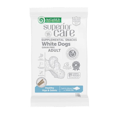 Nature's Protection Superior Care White Dogs Healthy hips & joints Беззернові ласощі для дорослих собак із білим забарвл