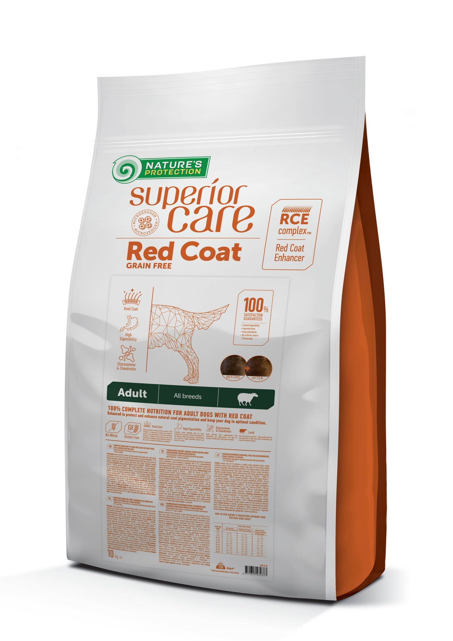 Nature's Protection Superior Care Red Coat Grain Free Lamb Adult All Breeds Сухий беззерновий корм для дорослих собак ус