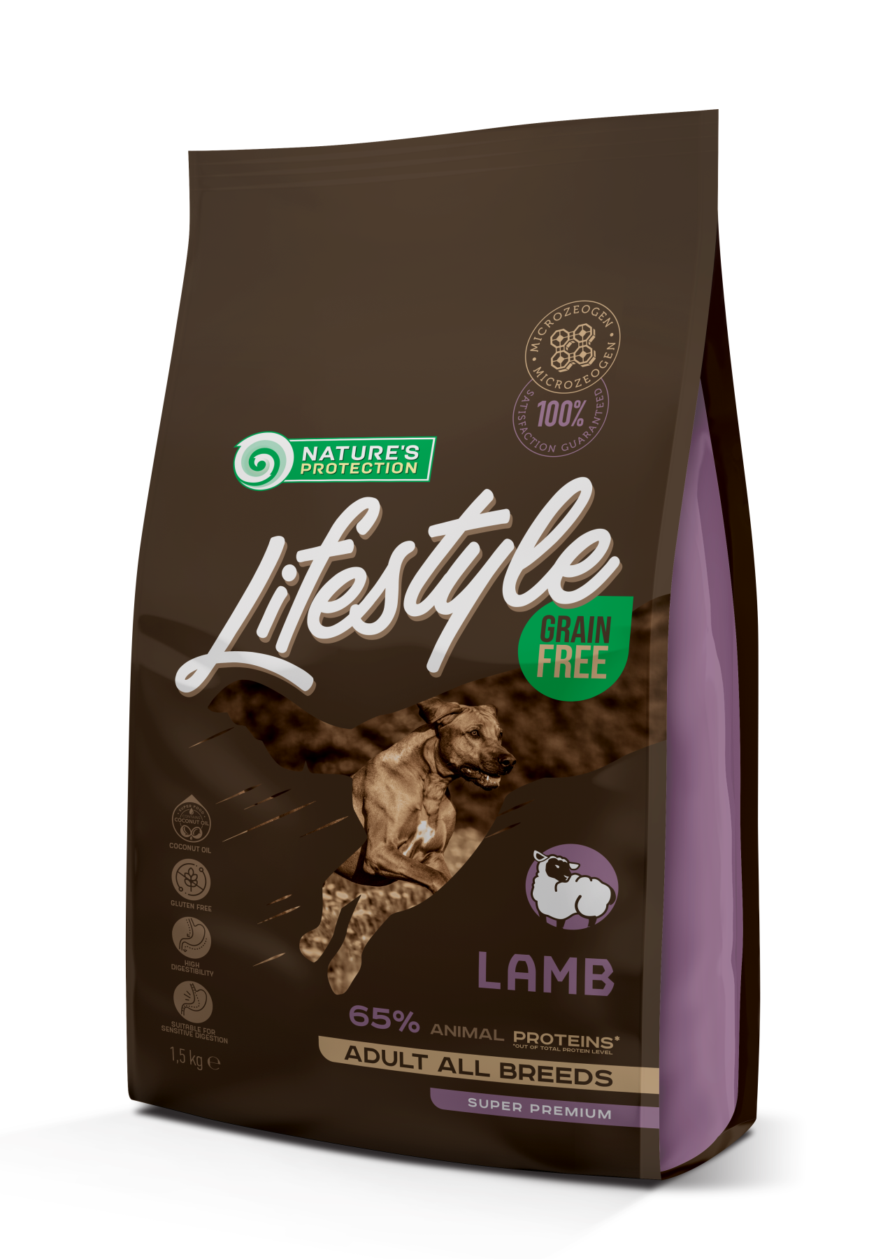 Nature's Protection Lifestyle Grain Free Lamb Adult All Breeds Сухий беззерновий корм для собак усіх порід з ягням, 1,5 