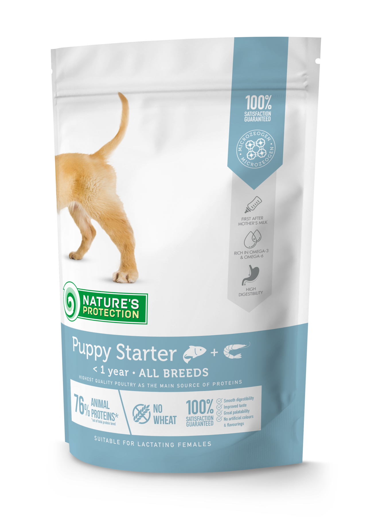 Nature's Protection Puppy starter All Breeds Сухий корм для цуценят усіх порід з лососем, 500 г