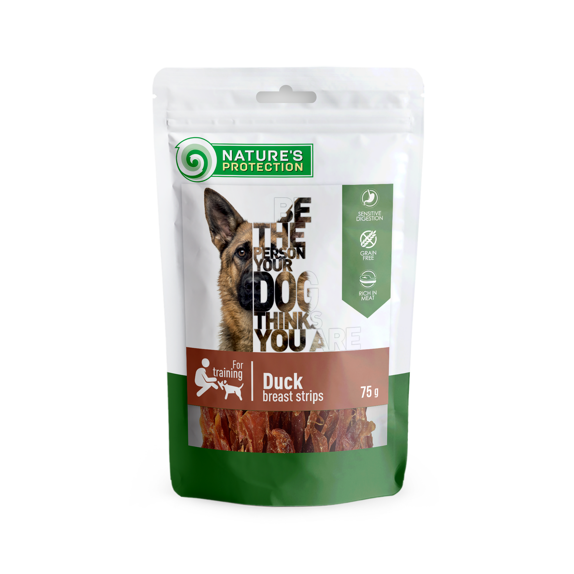 Nature's Protection Duck Breast Strips Ласощі для собак смужки з качиної грудки, 75 г