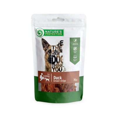 Nature's Protection Duck Breast Strips Ласощі для собак смужки з качиної грудки, 75 г