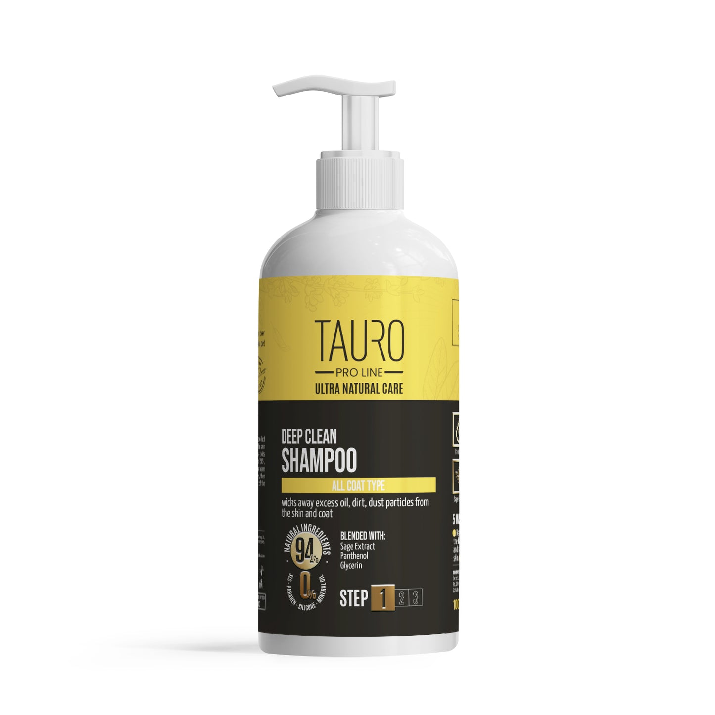 Tauro Pro Line Ultra Natural Care Deep Clean Shampoo Шампунь для глибокого очищення шкіри та шерсті собак і котів, 1000 