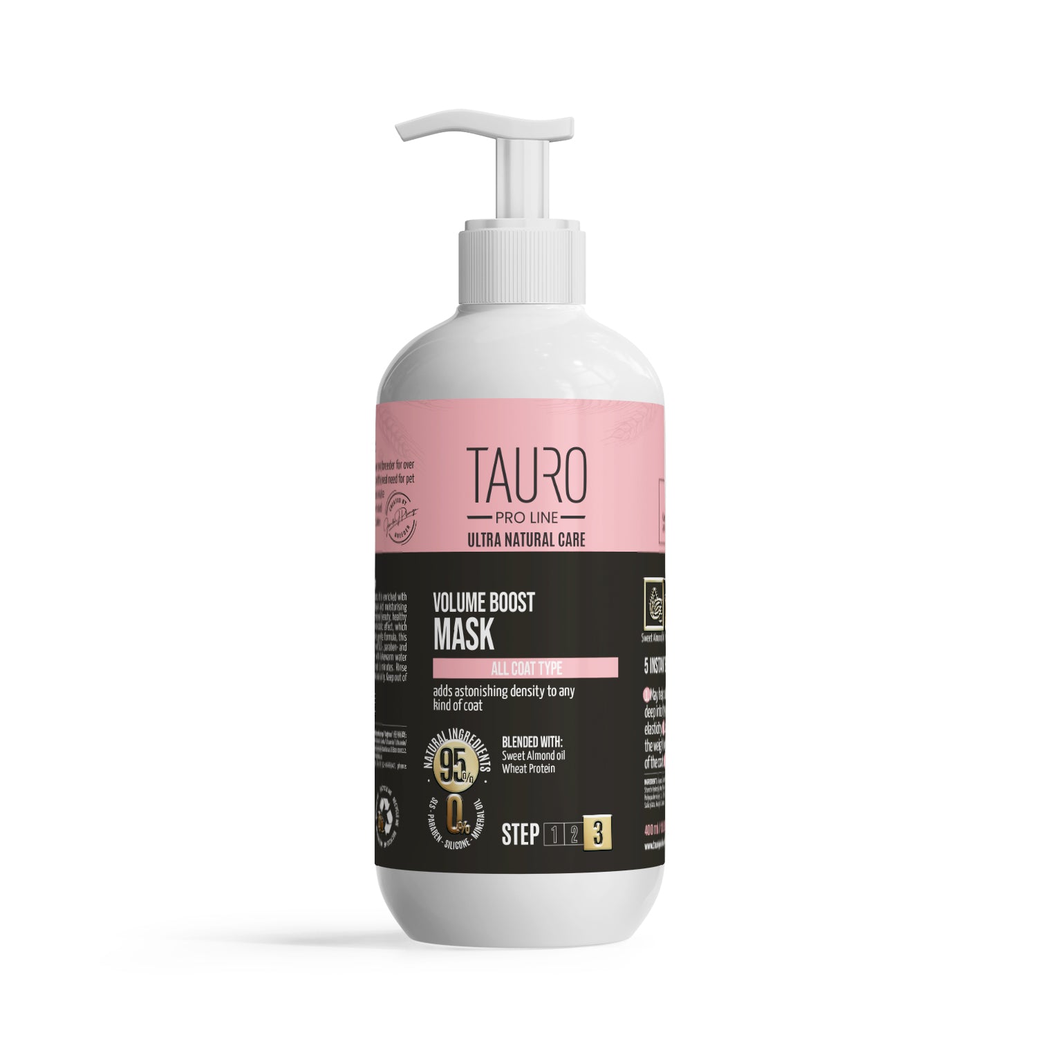 Tauro Pro Line Ultra Natural Care Volume Boost Mask Маска для надання об'єму шерсті собак і котів, 400 мл