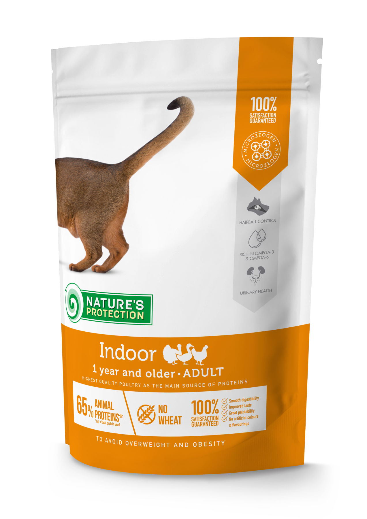 Nature's Protection Indoor Сухий корм для дорослих хатніх котів, 400 г