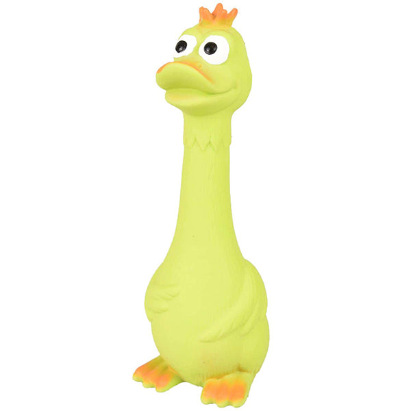 Flamingo Duck Sitting латексна іграшка Качечка з пищалкою для собак, 21 см