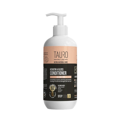 Tauro Pro Line Ultra Natural Care Keratin & Gloss Conditioner Кератиновий кондиціонер для шерсті собак і котів, 400 мл