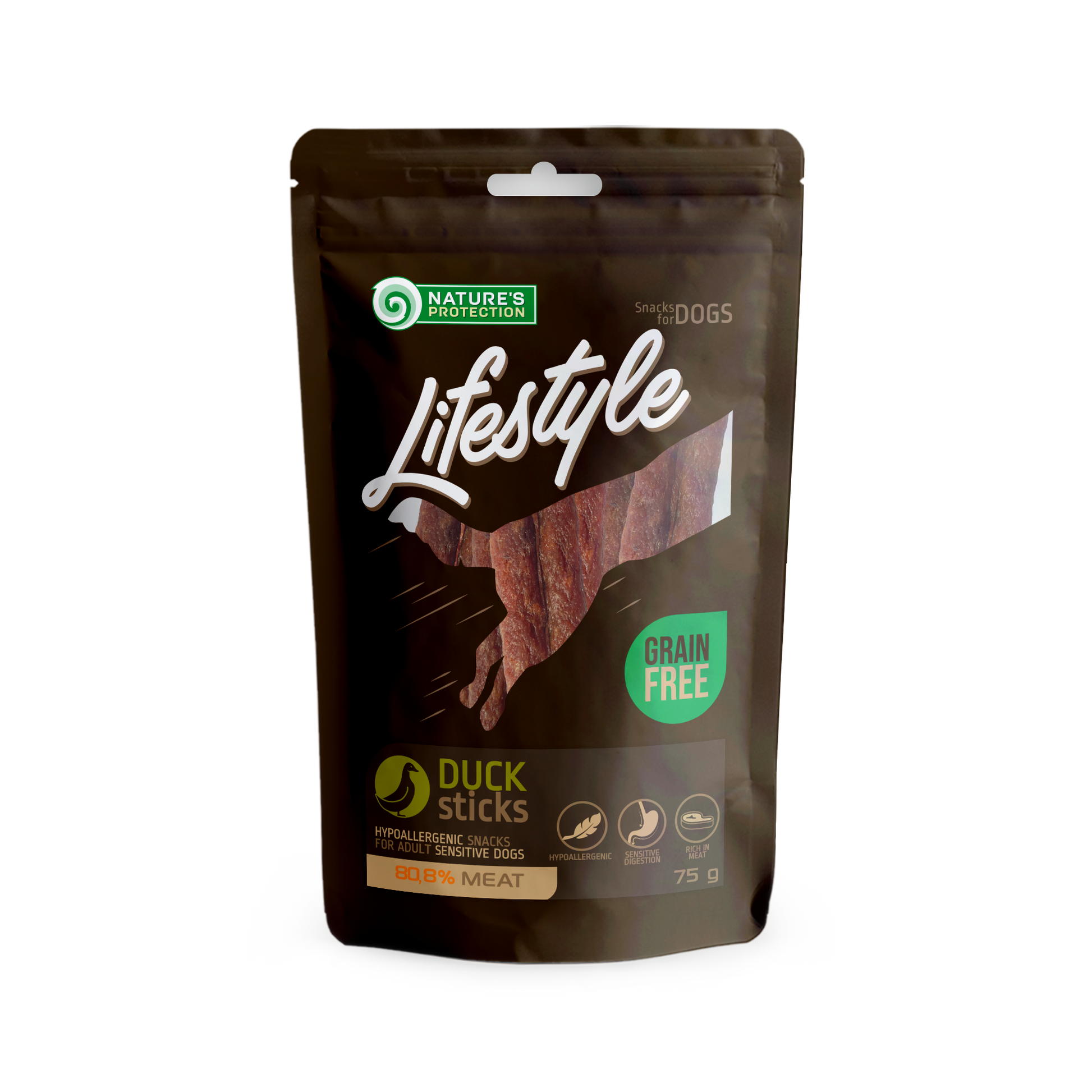 Nature's Protection Lifestyle Duck Sticks Ласощі для собак смужки з качки, 75 г