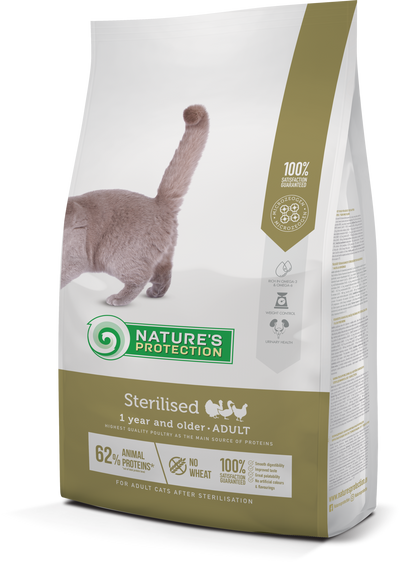 Nature's Protection Sterilised Сухий корм для стерилізованих котів, 7 кг