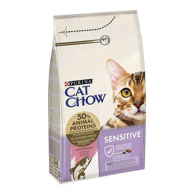 CAT CHOW Sensetive, З лососем, сухий корм/кот 15 кг