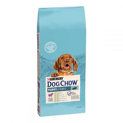 DOG CHOW Puppy, З ягням, Для цуценят, сухий корм 4×2,5 кг