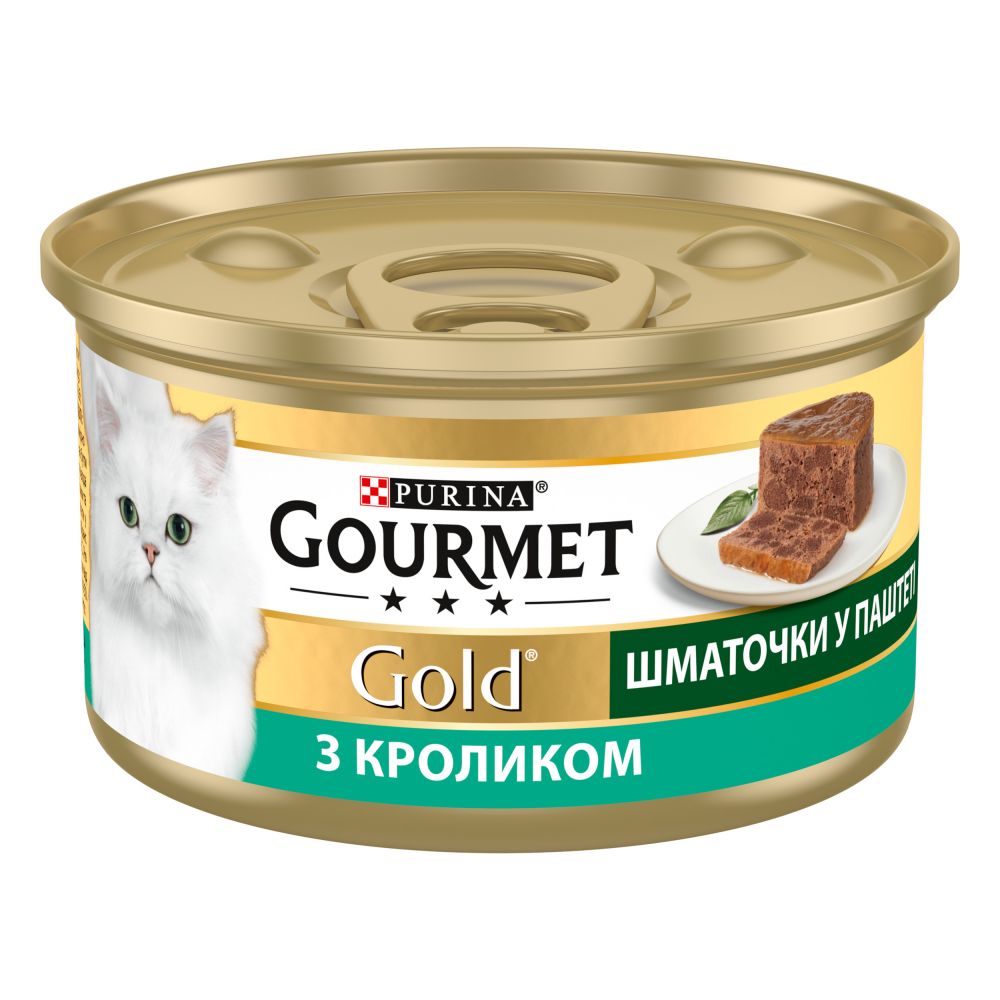 Gourmet Gold, З кроликом, Шмат у пашт, консерва 24×85 г
