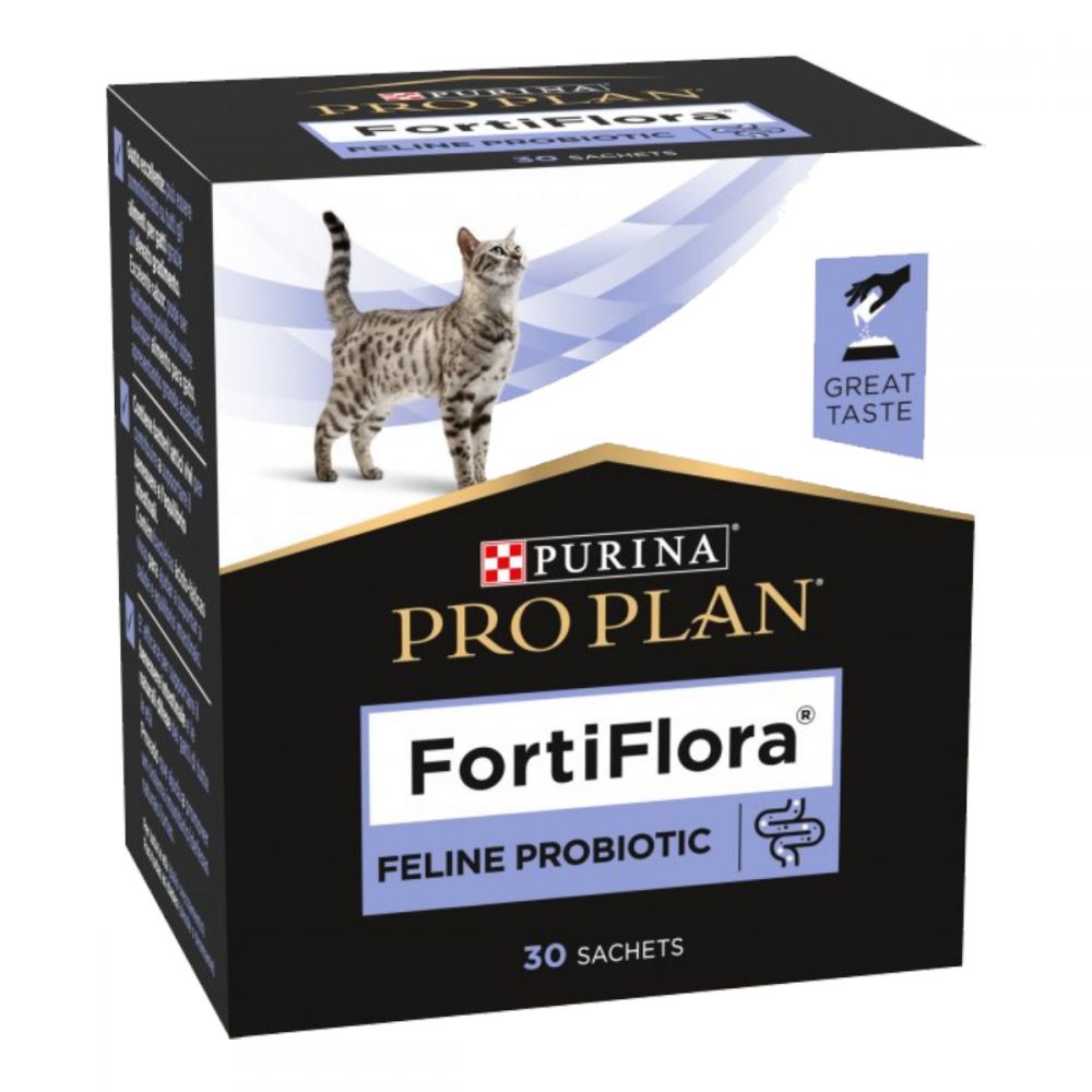ProPlan FORTIFLORA, Пробіотик для дорослих котів та кошенят, підтримка мікрофлори ШКТ, 30×1 г