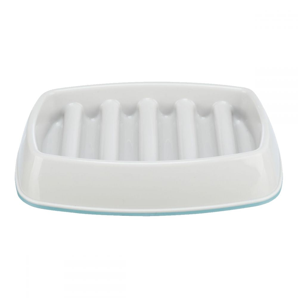 Миска Trixie для котів Повільне годування сіра пластикова 250 мл 21х14 см