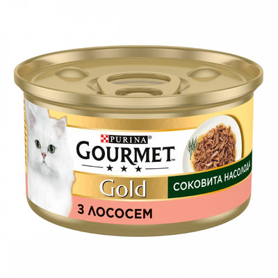 Gourmet Gold, Соковита насолода, З лососем, консерва 24×85 г