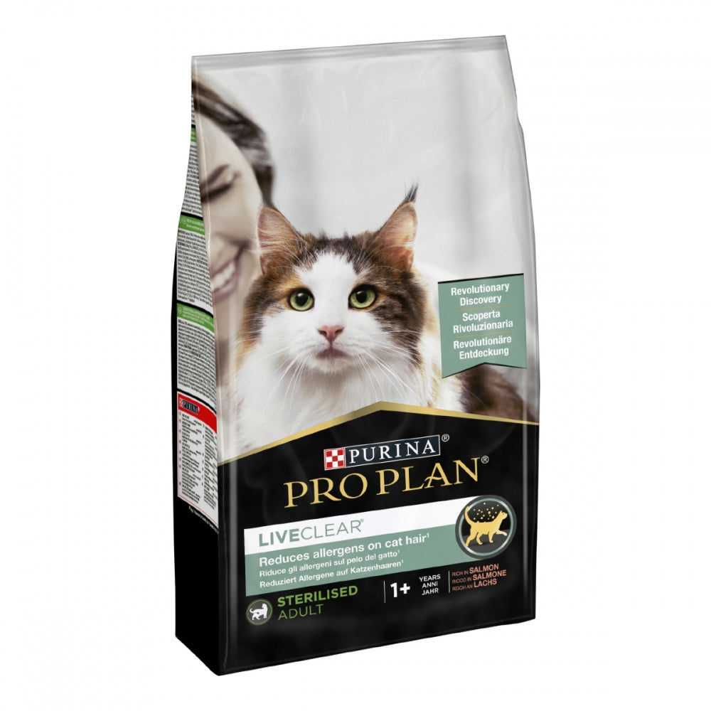 ProPlan LiveClear Sterilised, З лососем, Для стерилізованих котів, сухий корм 6×1,4 кг